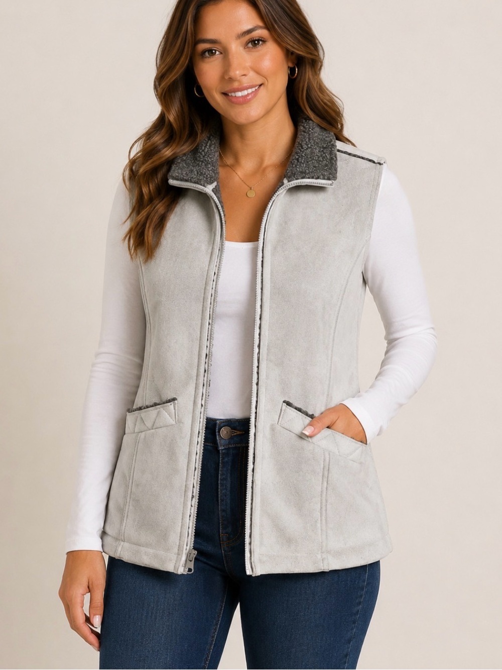 Woolrich Jackets & Coats Woolrich Women's Faux Suede Full Zip Sherpa Lined  SZ M